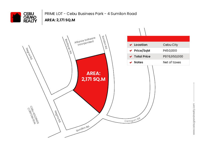 2,171 SqM Lot for Sale in Cebu Business Park