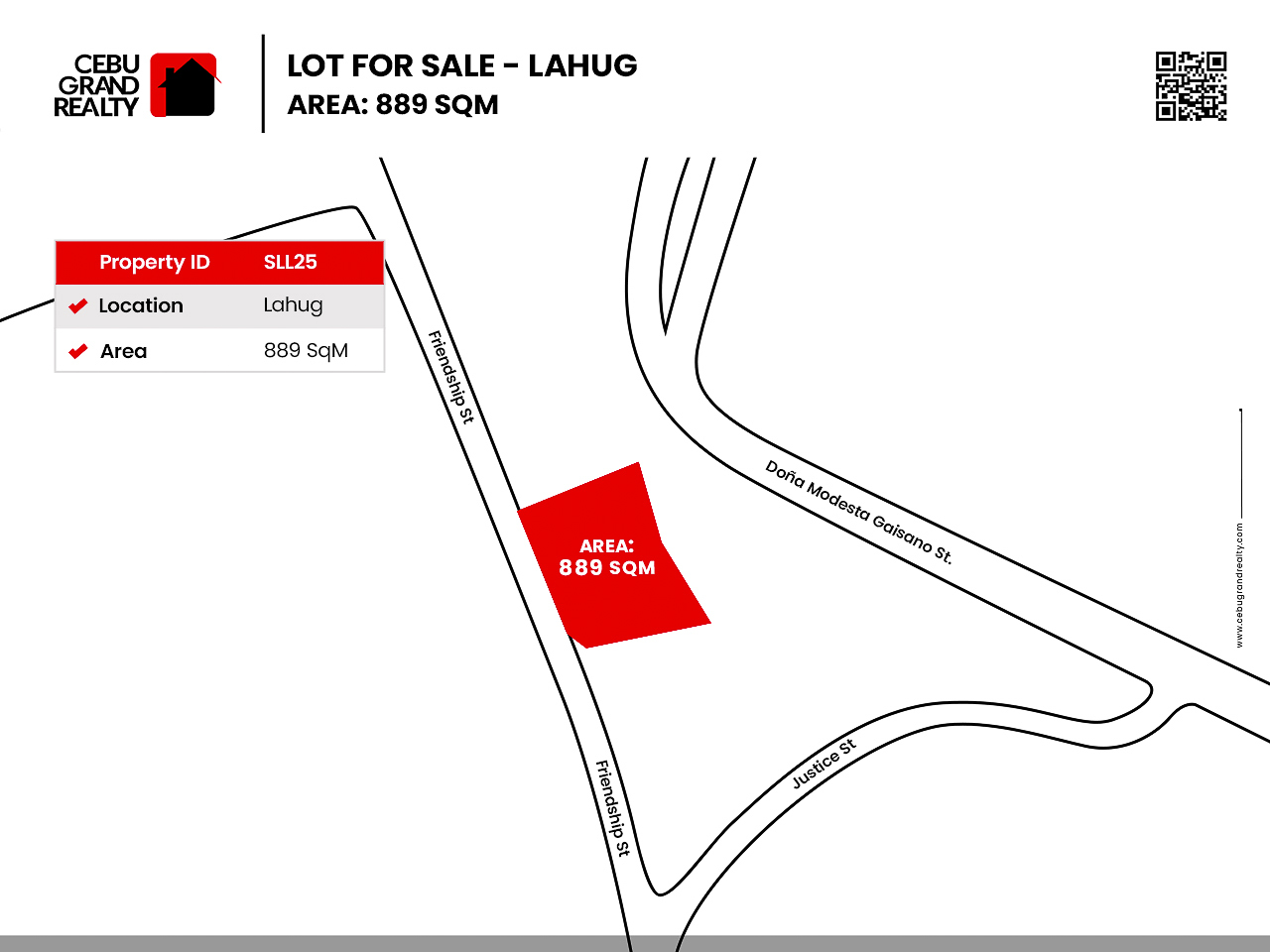 SLL25 889 SqM Lot for Sale in Lahug near Beverly Hills Subdivision - Cebu Grand Realty (2)