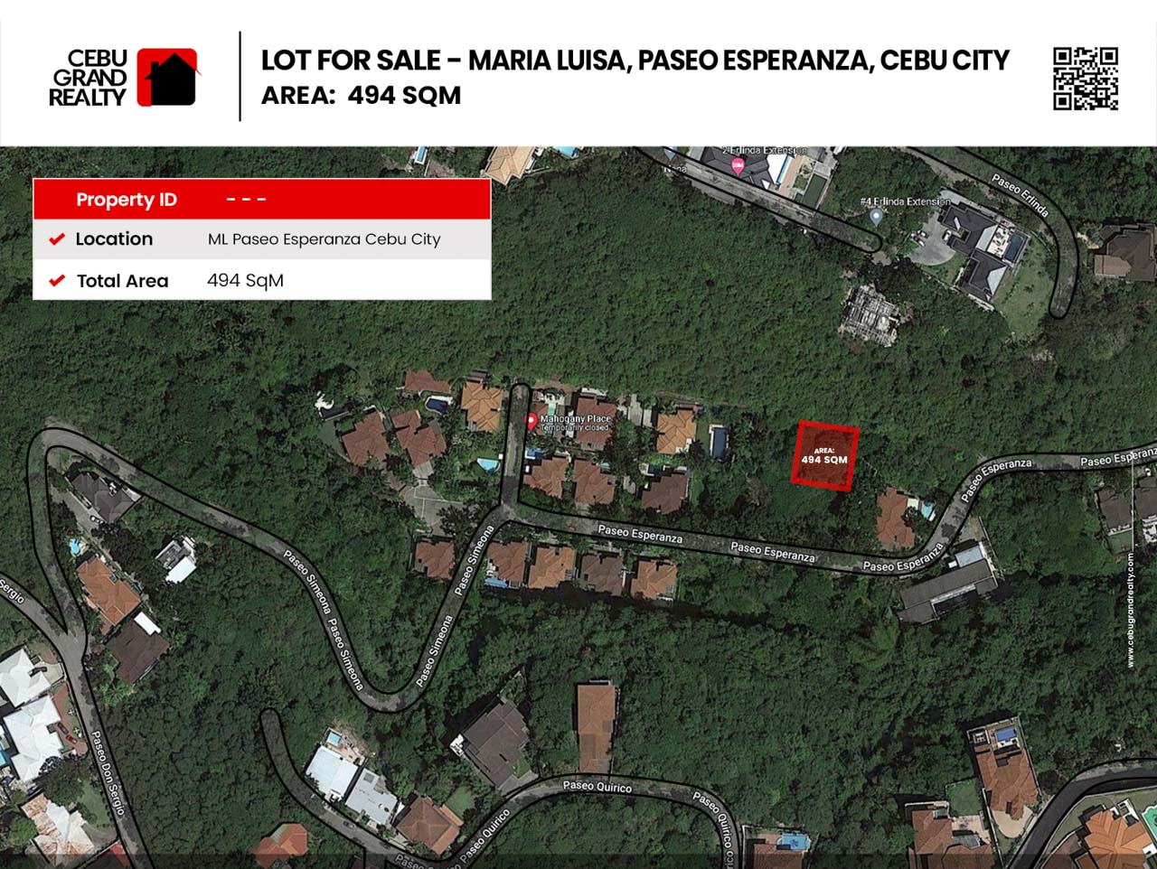 SLML24 494 SqM Lot for Sale in Maria Luisa Park - 2