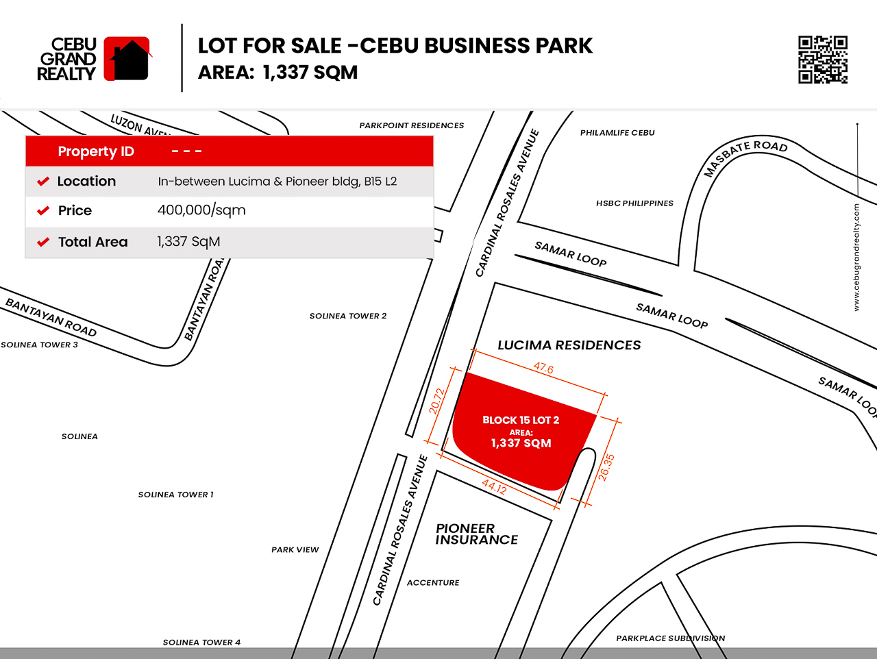 SLCC8 1337 SqM Lot for Sale in Cebu Business Park - 2