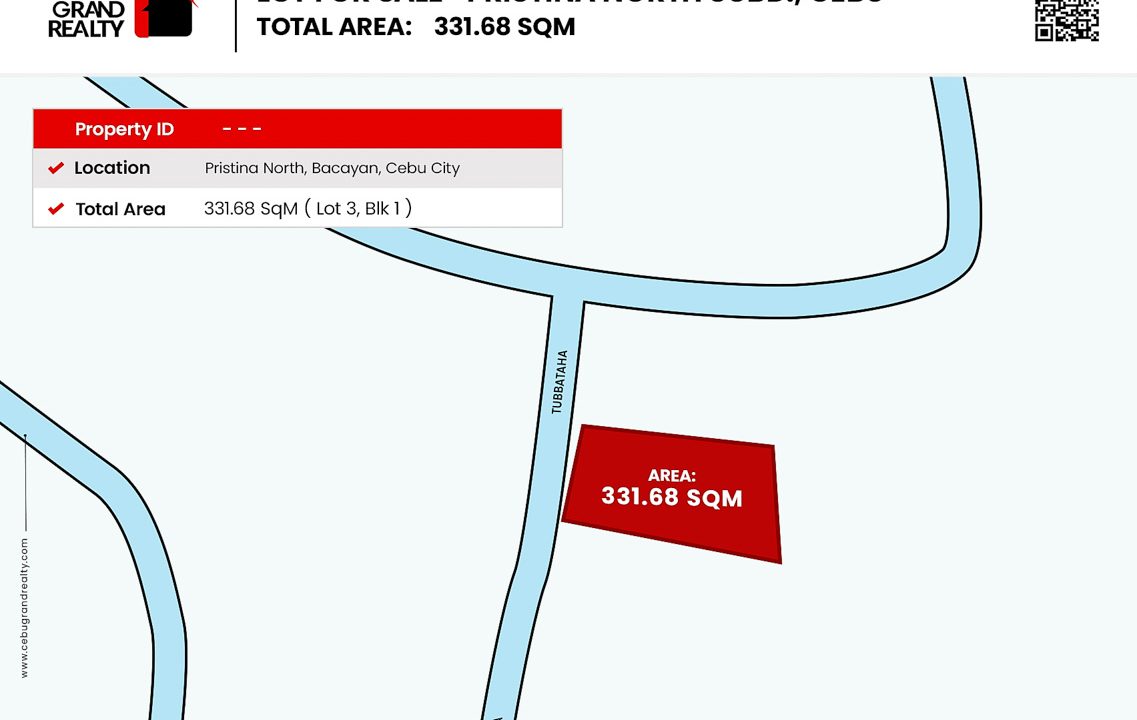SLNT9 332 SqM Lot for Sale in North Town Homes - Cebu Grand Realt
