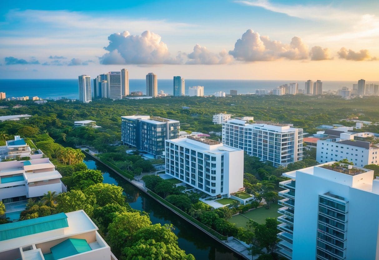 A vibrant cityscape of Cebu, with modern buildings and lush greenery, showcasing the potential for property investment for foreigners in 2025