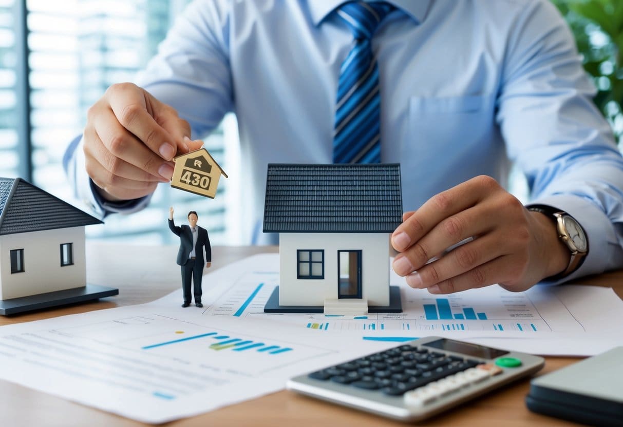 A real estate agent guiding clients through a property transaction in Cebu, providing legal advice and support