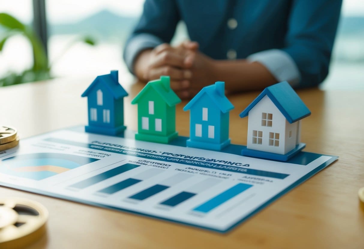 A table with various financing options for investment properties in the Philippines, including bank loans, government programs, and private lenders