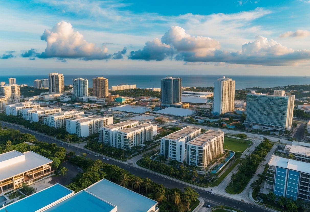 Aerial view of Cebu's bustling tourism district, with new construction and development transforming the real estate landscape in 2025