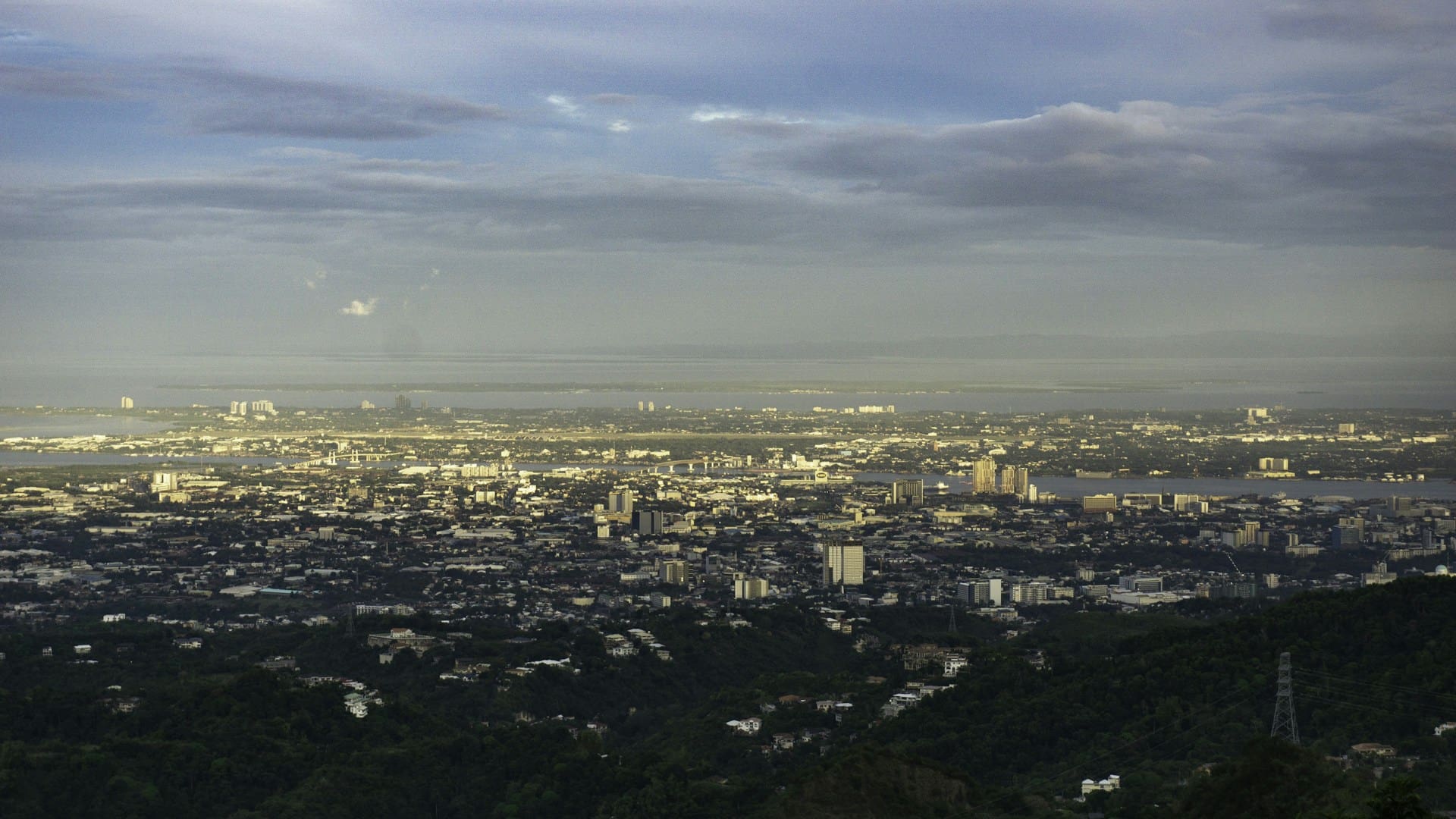 View of Cebu City from hilltop Philippines