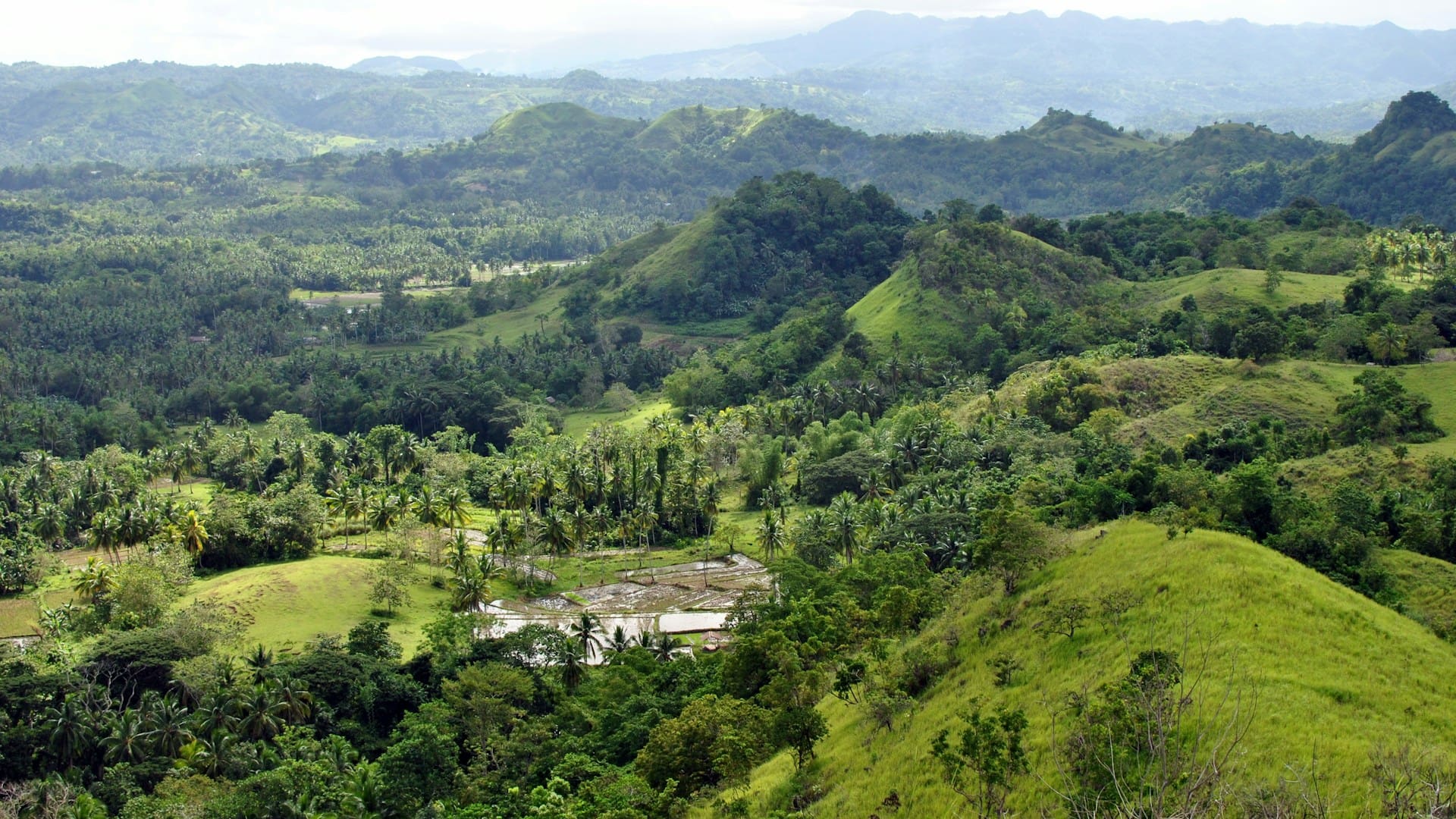 Rural forest mountain landscape in Philippines