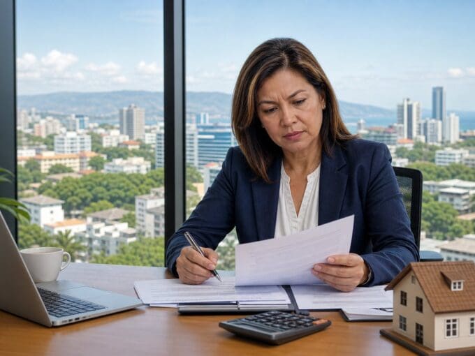 Tenant red flags Cebu landlord guide — a landlord reviewing screening documents before signing a lease.