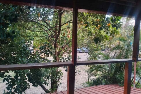Timber deck and garden outside the second-floor office space at Cebu Yacht Club in Ibo, Lapu-Lapu