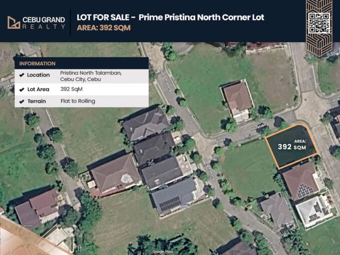 392 sqm Corner Lot for Sale in Pristina North, Talamban