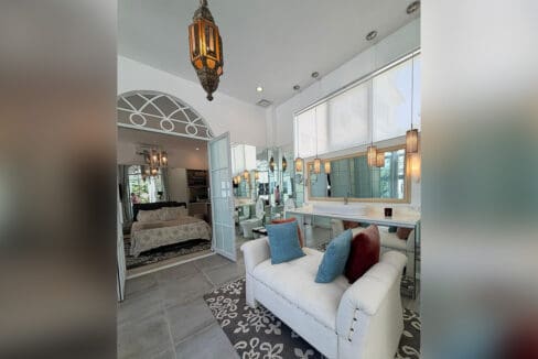 Vistamar house for sale — bungalow bedroom with garden view