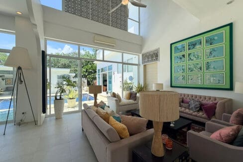 Vistamar house for sale at Lapu-Lapu — main house living with double-height ceiling