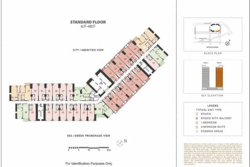 Developer rendering of Studio Plus living area at Mandani Bay Quay Tower 2