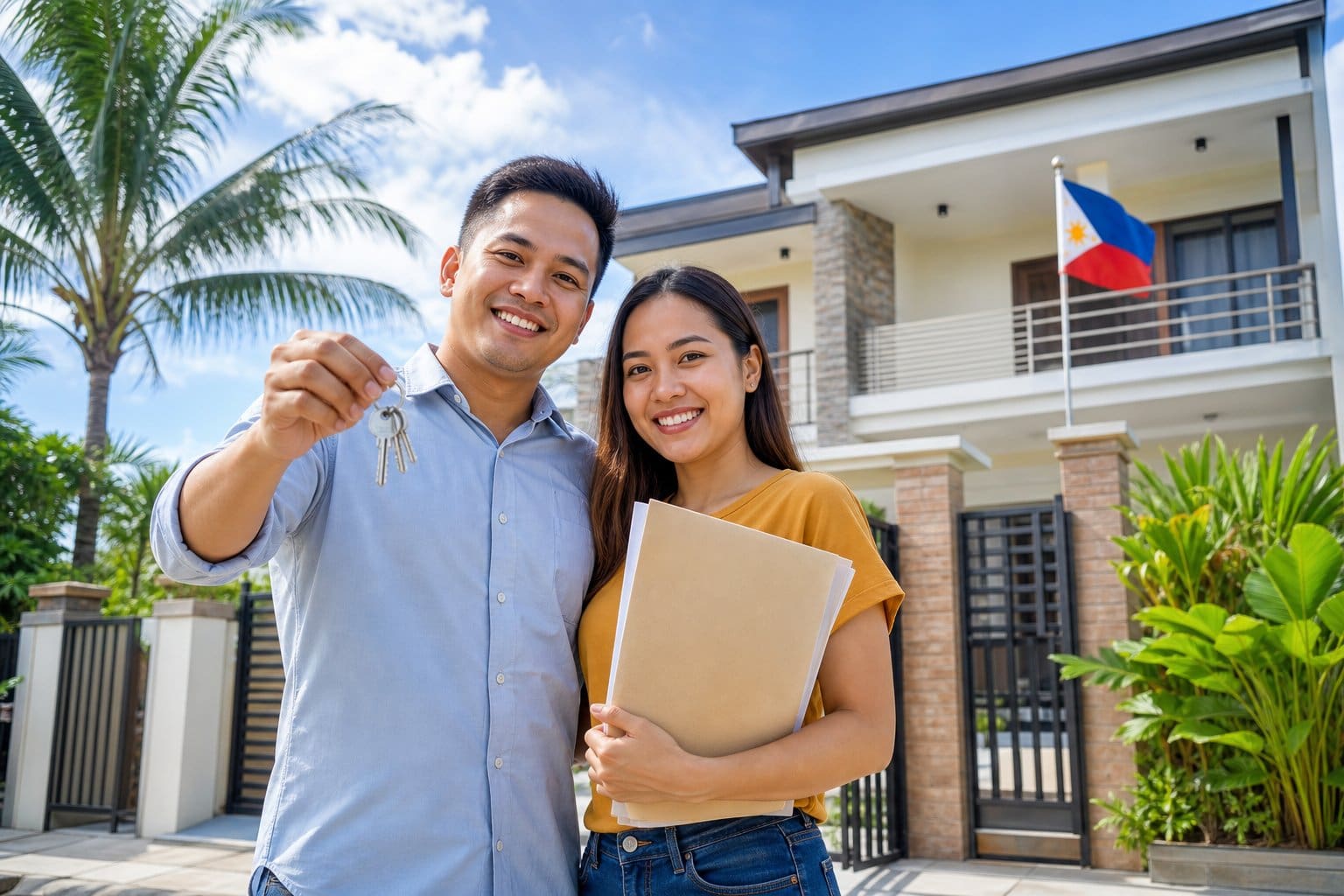 OFW couple owning property in the Philippines — tax benefits like CGT waiver help returning workers buy homes.