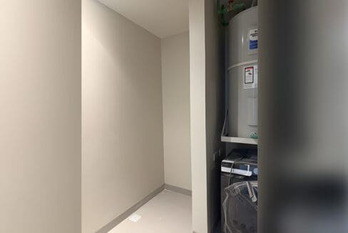 Utility closet with water heater
