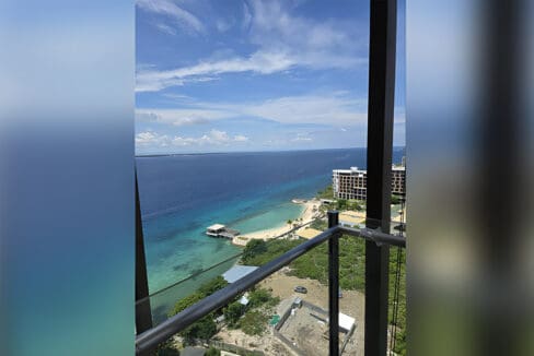 Magellan Bay and coastline seen from the 19th floor window