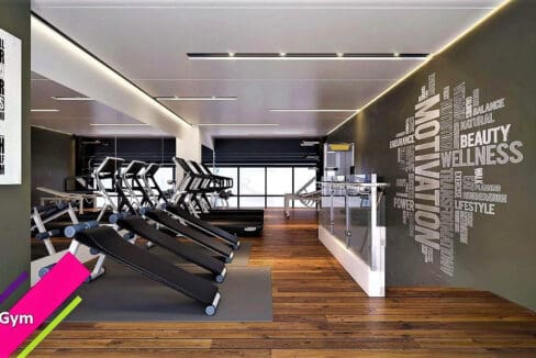 Artist's impression of the fitness gym at Vertex Central