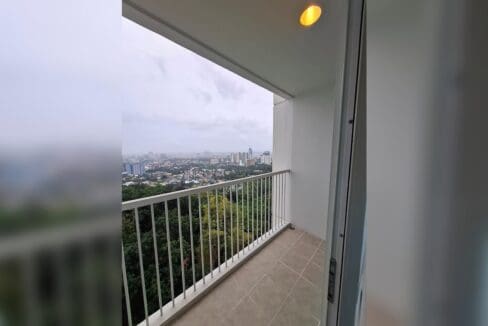 Balcony railing with a wide view across Cebu City from Marco Polo Residences.