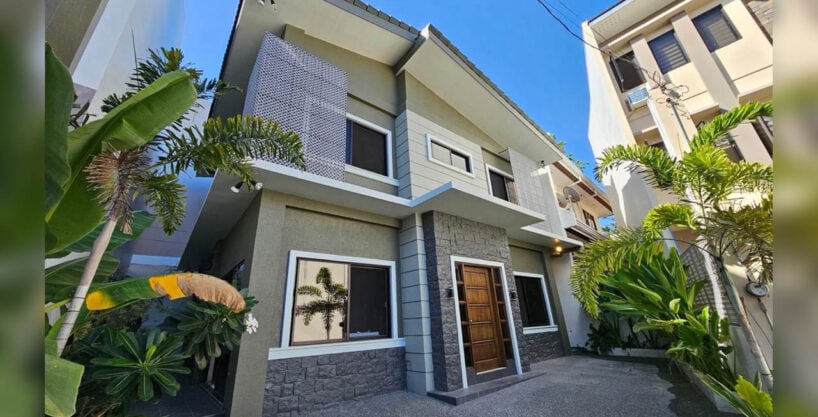 Front of the renovated house and lot for sale in Talamban, inside Mahogany Grove