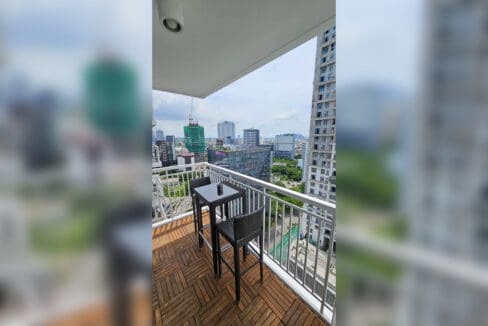 Balcony view of the Cebu Business Park skyline from the 27th floor of Solinea Tower 2