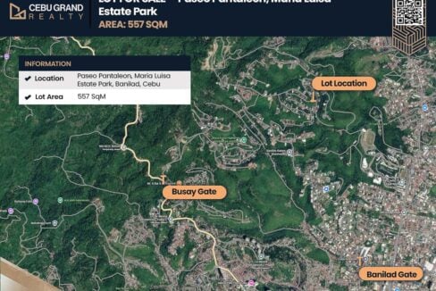 Map of the Maria Luisa lot location with the Busay and Banilad gates marked