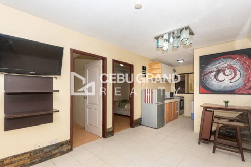 Semi-furnished 2 bedroom condo for sale in One Oasis, Mabolo, with open kitchen and bedroom doors