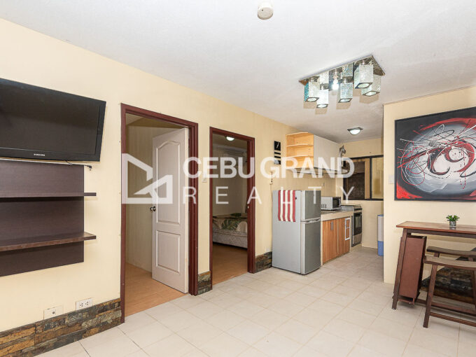 Semi-furnished 2 bedroom condo for sale in One Oasis, Mabolo, with open kitchen and bedroom doors
